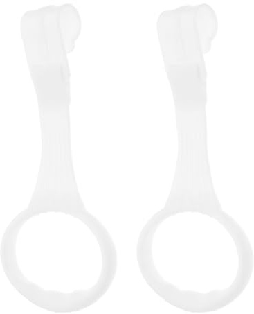 CONGARTENO Anelli da Tirare per Ragazzo Ragazza 2 Pezzi Anello da Appendere per Lettino Piccoli Bianco Supporto per Deambulazione e Gioco Nel Box