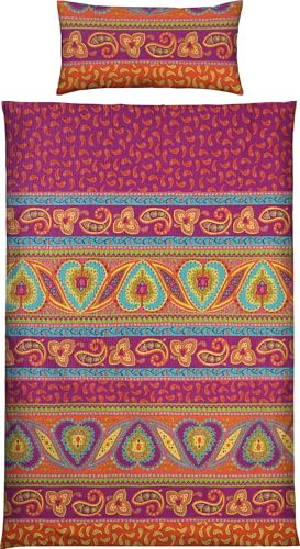 REDBEST Bettwäsche Seersucker bunt Größe 1x 135x200 cm + 1x 40x80 cm