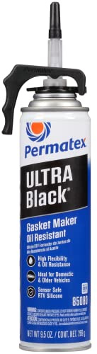 Permatex 85080-6PK Ultra Black Maximum Oil Resistance RTV Silicone Gasket Maker, 9.5 oz. PowerBead Can (Pack of 6)
