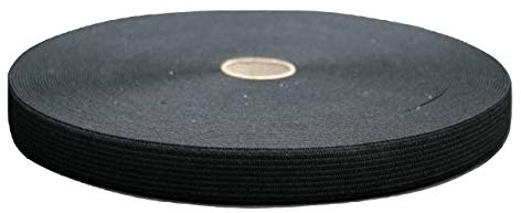 25 Meter Gummiband, 15 mm, schwarz
