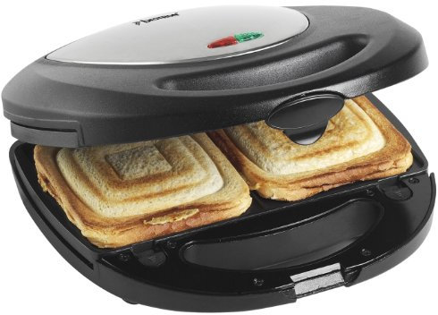 Bestron Antihaftbeschichteter 3-in-1 Sandwich-Kontaktgrill, 760 W, Schwarz