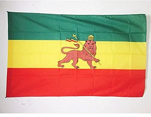 AZ FLAG Flagge Äthiopien 1897-1974 150x90 cm Polyester 100D Hohlsaum | Für innen und außen Demokratische Bundesrepublik Äthiopien dekorative Flagge doppelte Nähte und verstärkte Kanten