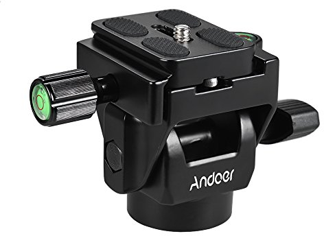 Andoer M-12 Panoramic Head Tripod Heads with Tilt Head for Bird Watching with Quick Release Plate (1 x Quick Release Plate)