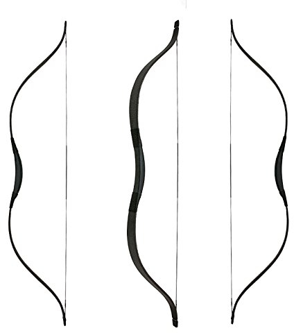 Drake Mini - 37 Zoll - 10 lbs - Reiterbogen (Schwarz/Schwarz/Dunkelbraun)