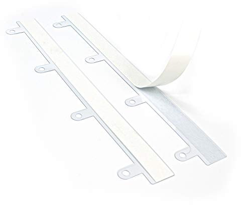 LEO’s - 400 Stück Abheftvorrichtung selbstklebend mit 4 Abheftlaschen in Transparent (280 mm) - Abheftstreifen zum Kleben ungeschlitzt - Selbstklebende Heftstreifen für Mappen, Ordner, Hefte und Akten