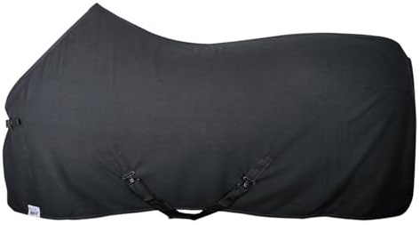 netproshop Fleece Abschwitzdecke m Kreuzbegurtung, Schwarz Gr. 105-155cm, Groesse:110