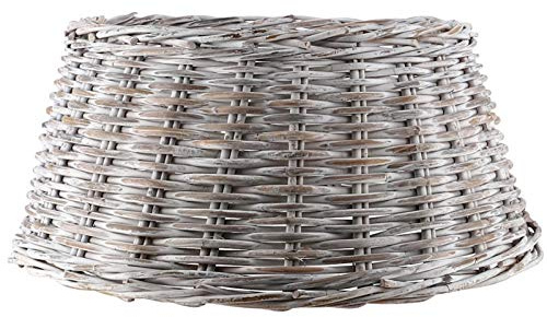Longacre Woven Wicker Christmas Tree Skirt White Wash