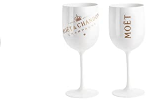 2 x Moet & Chandon Ice Imperial champagneglas av akryl champagne glas set i vitt vinglas champagneglas