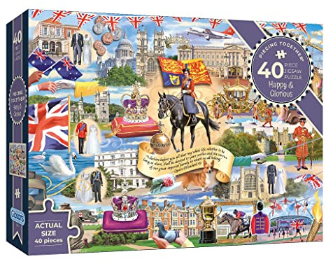 Royal Montage Puzzle, 40 extra große Teile, Puzzle für Menschen mit Demenz, 100 % recyceltes Premium-Karton, Gibsons Games