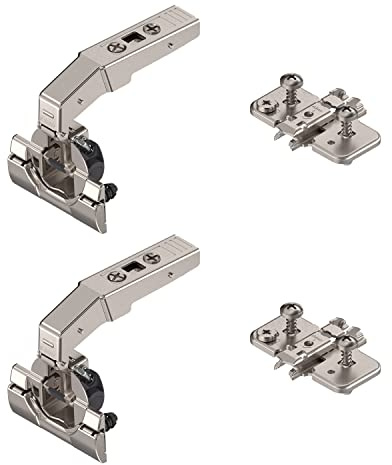 siwitec Blum CLIP top 95° Stollenscharnier BLUMOTION vernickelt Innen 2er | CLIP-Mechanismus für werkzeuglose Montage, stufenlose 3-dimensionale Fronteinstellung