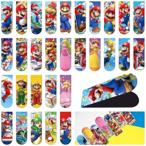 Heartsking Magnetische Lesezeichen, 30 Stück Magnetlesezeichen Super Lesezeichen Magnetisch Kinder Niedlichen Lesezeichen für Schüler Lehrer Buchliebhaber Hause Büro Zubehör