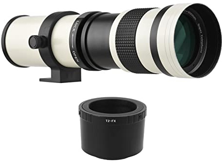 Camera MF Super Telephoto Lens F/8.3-16 420-800mm T2 Mount with FX-mount Adapter Ring 1/4 Thread Replacement for Fujifilm X-Pro2 X-E2 X-E3 X-A5 X-M1 X-T1 X-T2 XT3 X-T10 X-T20 X-T30 X-H1