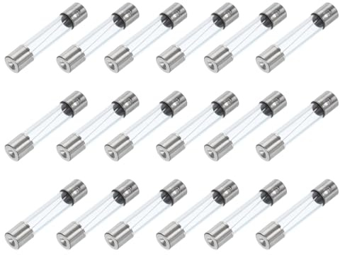 QUARKZMAN 18 Stück Glassicherung 6 x 30mm, 8A Schnellschlag Auslösecharakteristik 250V Sicherung für Leiterplatten Elektronische Geräte Haushaltsgeräte