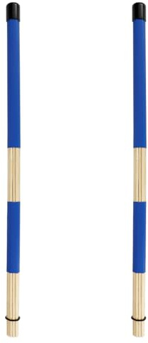 LNQ LUNIQI 1 Paar Drum Sticks Bambus Hot Rods Drumsticks Professionelle Drum Brushes Hochwertige Jazz Drumsticks für Rute Jazz, Blau