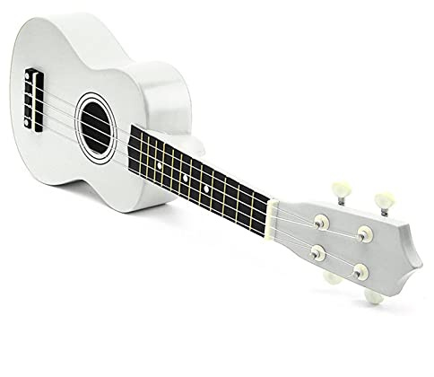 Ukulele Bausatz Konzert-Ukulele 21-Zoll-Basswood- Saxophone Ukulele Gitarren- Palisander 4 Saiten Ukulele Bassgitarre Uke Kinder Geschenk Musikinstrumente (Color : Milk White)