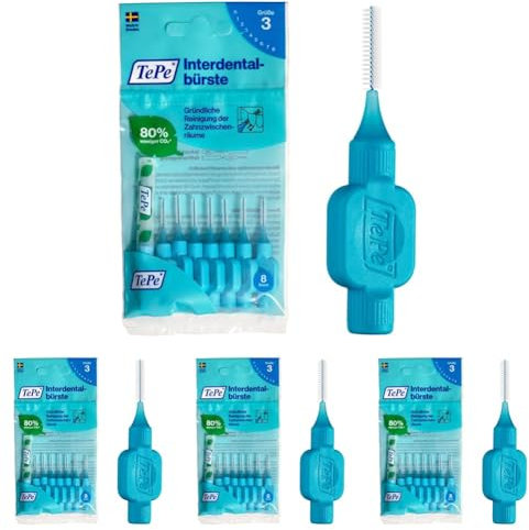TePe Interdentalbürste, Größe 3, 8 Stück (Packung mit 4)