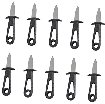 LABRIMP 24pièces Couteau à Huîtres Acier Inoxydable Ensemble De Outils pour Huîtres Et Fruits De Mer Poignée Ergonomique Accessoire De Cuisine