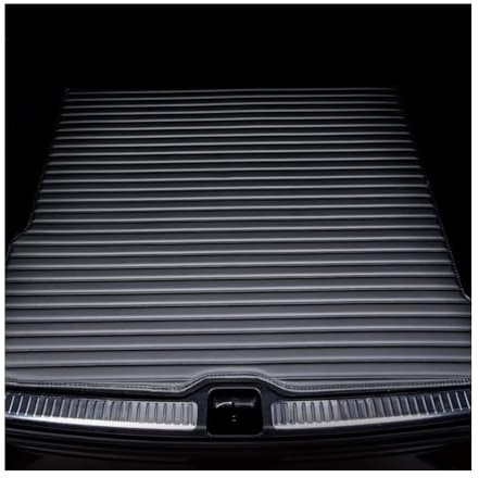 LINTINGLIHAI Auto Kofferraummatte für Audi Q7 Hybrid 2017-2023, Kratzfest Kofferraumwanne Kofferraum Schutzmatte Leder Cargo Teppich Innenmatte ZubehöR,D/Black