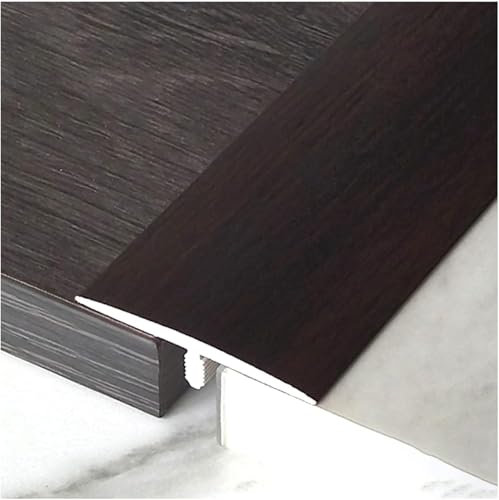 Holzmaserung Design T Modell Boden Übergangsleiste für Nähte/Lücken Sockelleiste Zierleiste Einstiegsboden Abdeckleiste für Holz Vinyl Laminatböden 51 Zoll