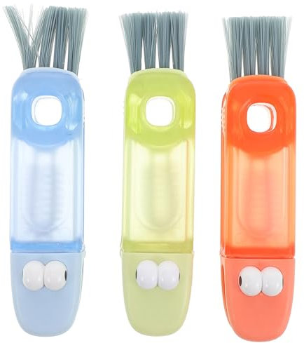 Kichvoe 3piezas Cepillo Multifuncional Para Biberones y Tazas Set De Diseño De Cocodrilo Para Limpieza Profunda y Rápida De Interiores Cepillo Para Tapas De Biberones Fácil De Usar y