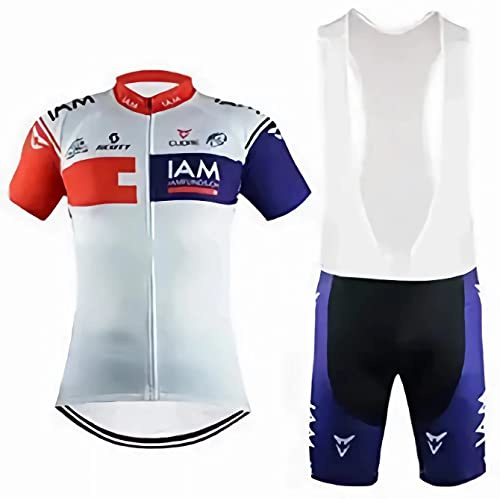 assocauicy Salopette da Ciclismo Uomo con Imbottitura 4D Tuta Bicicletta Traspirante, Abbigliamento Estivo Sportivo Confortevole per Ciclisti