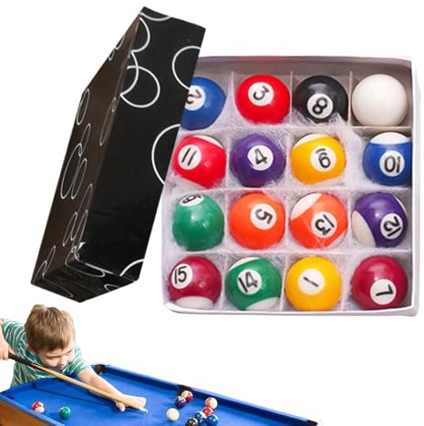 Minibillardkugeln | Spielzeug-Set Für Billard - 16 Teiliges Minispiele Reisespiel Für Kinder Tisch Aktivitätsspiel