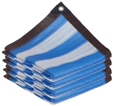 4 x 8 m Tessuto ombreggiante esterno con anelli Rete traspirante per Balcone Terrazza Giardino Protezione UV Ombra Tessuto Vela
