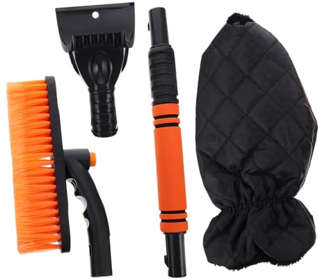 Gatuida Snow Shovel Gloves for Car Adjustable Ice Scraper and Removal Tool for Windshield Cleaning in Winter