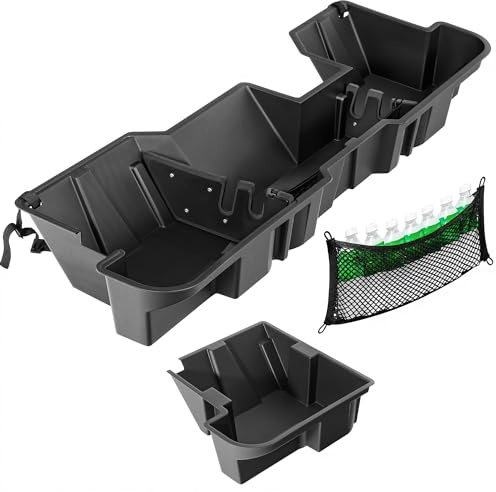 oEdRo Under Seat Storage fits 2019-2026 Dodge Ram 1500 Crew Cab New Body Style (Not for Classic), Upgraded Rear Underseat Storage Truck Organizer Black Tool Box
