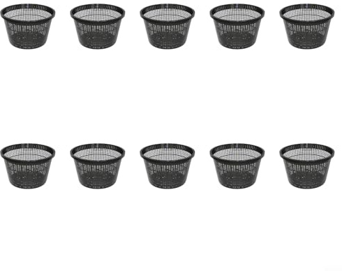 Contenitore rotondo per piante acquatiche da 21,6 cm, per il controllo delle radici delle piante in acquari e stagni (10 pezzi)