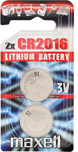 Maxell Batterie, KnopfzelleLithium Typ CR 2016im 2er Blister