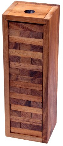 LOGOPLAY Tour oscillante GR. XL - Hauteur 30 cm - Condo - Tour en Bois - Jeu d'adresse - Jeu de société en Bois