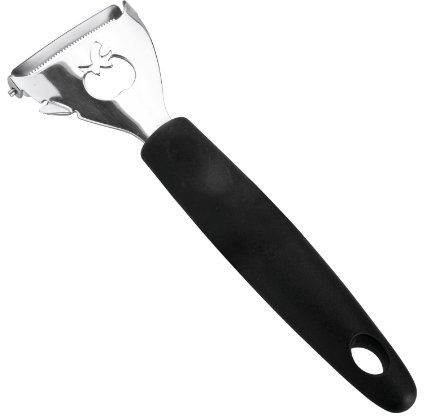 LACOR 60377 - Pelapatatas Y Profesional Liso Acero Inoxidable - Cocina | En acero inoxidable, para un uso práctico y profesional en cocina; ideal para cocina profesional y uso diario en casa