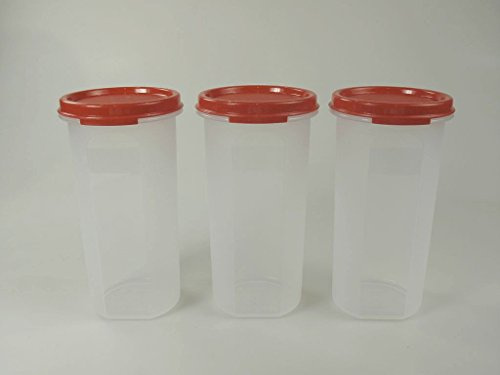 TUPPERWARE Circular 650 ml rot (3) Dosen für Kaffee Pads Eidgenosse Vorrat Dose 15565