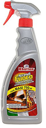 Accendifuoco Liquido, Per Legna e Carbonella, Sostanze di Origine Naturale, Inodore, Non crea Fumo, 750ml