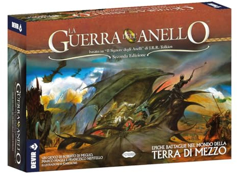 DEVIR Guerra dell'Anello, Il Pluripremiato Gioco Asimmetrico Ispirato al Romanzo di Tolkien, Gioco da Tavolo per 2-4 Giocatori, Edizione in Lingua Italiana