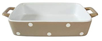Isabelle Rose IR5456 - Pirofila piccola con pois bianchi, colore: Beige