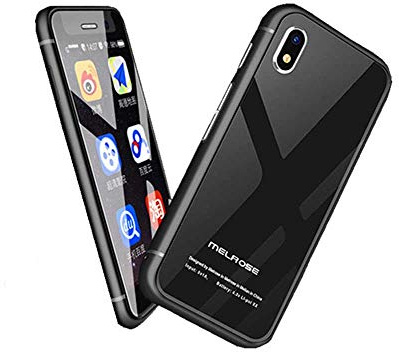 JJA 2019 Melrose S9 PLUS Super Mini Pocket Smartphones Playstore 4G LTE Ultra Slim Android 7.0 Cellphone 2.45 Inch 2GB 32GB Black Built in Battery Stylish Design credit card phone