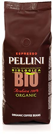 Pellini Caffè in Chicchi per Espresso Bio, Miscela 100% Arabica, Caffè in Grani dal Sapore Dolce e Delicato da Agricoltura Biologica, 500g