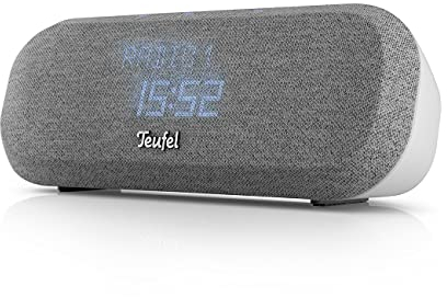 Teufel Radio One Reloj Despertador HiFi - Altavoz Bluetooth con Radio Dab+/FM, Funciones Despertador, Temporizador de Apagado - Gris
