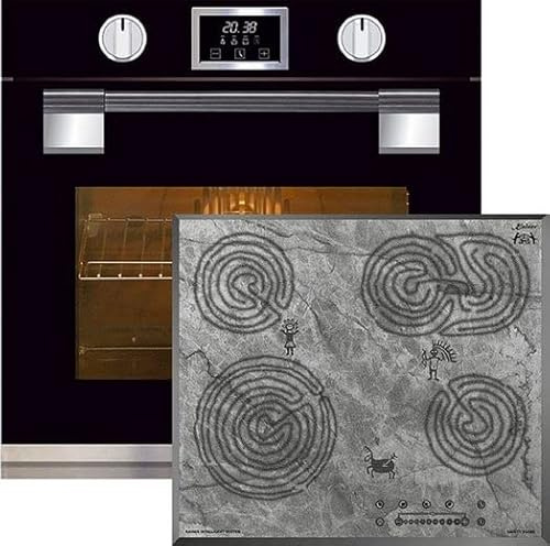Kaiser Gasherd-Set EH 6338 S +KCT 6315 F Ära, Einbau Backofen, Glastür mit SOFTCLOSE, 11 Funktionen, Temperatursonde +Glaskeramikkochfeld mit Motiv, Einbau Herd, 4 Kochzonen