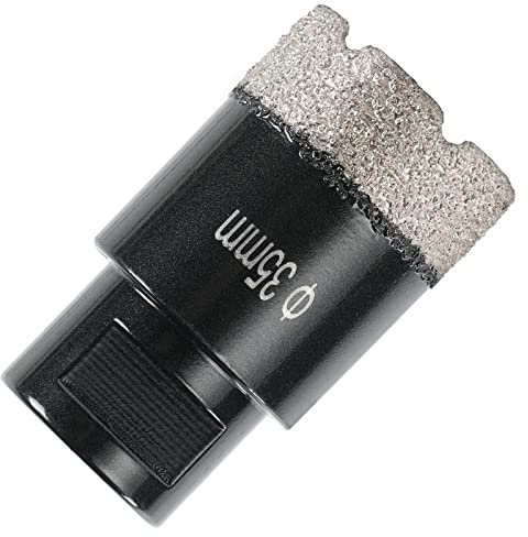 flintronic Punte per Trapano Diamantate, 35mm Punta a Tazza Diamantata, Per Foratura A Secco O ad Umido Su Porcellana Dura, Ceramica, Piastrelle, Granito, Marmo,Per Smerigliatrice Angolare