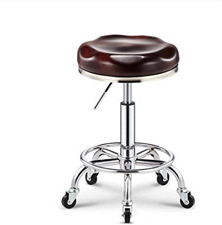 SIGOLY Hocker auf Rädern Schönheitshocker Vintage Friseurstuhl Barber Master Hocker Drehstuhl Friseursalon Massage Friseurstuhl Nagelhocker (Color : D) Marriage