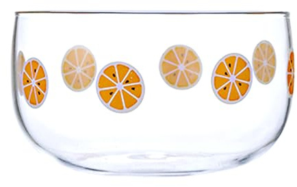 soulnioi 500ML Glass Bowl Clear Glass Mixing Bowls Glass Soup Large Glass Bowl Fruit Storage Bowl Food Bowl Pasta Bowls Desserts Bowl (Lemonade)