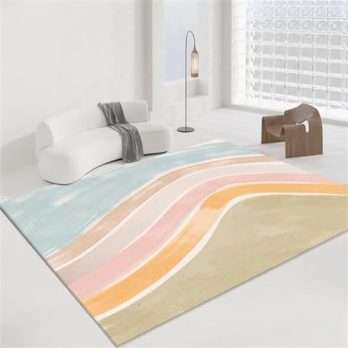 Tappeto Della Camera Dei Bambini Economici Pittura Graffiti Morbido Tappeti Da Esterno Per Cucina 180X280Cm Rosa salotto grande