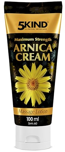 5kind Arnika Salbe Hochkonzentriert 100ml - Extra Stark Arnika Creme - Schnell Wirkende Salbe Hochdosiert - Intensive Creme mit Montana Extract - Gel für Muskeln und Gelenke