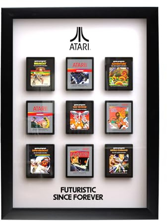 THUMBS UP Atari Videospielkassetten 3D-Rahmen 29 X 40 Cm