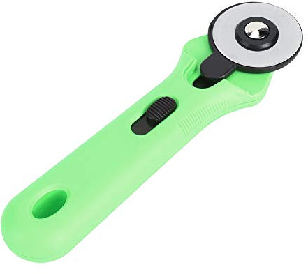 Nähzubehör, Stoffschneider, 45 Mm Runder Stoff-Rollschneider, Stoffmesser, Roll-Rotationsschneider, Nähzubehör, Rollschneider mit Griff für Papier, Kleidung, Stoff, (GREEN)