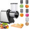 COOCHEER Coupe-légumes Électrique, 250W Gros Calibre Amélioré Rape à Fromage en Acier Inoxydable avec 5 Lames pour Divers Légumes