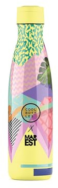 Cool Bottles Botella Térmica Acero Inoxidable 500 ml Mediterranean | Bebidas frías 36h y calientes 18h, acabado exclusivo impresión 3D, acero inoxidable, sin BPA